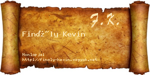Finály Kevin névjegykártya