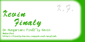 kevin finaly business card